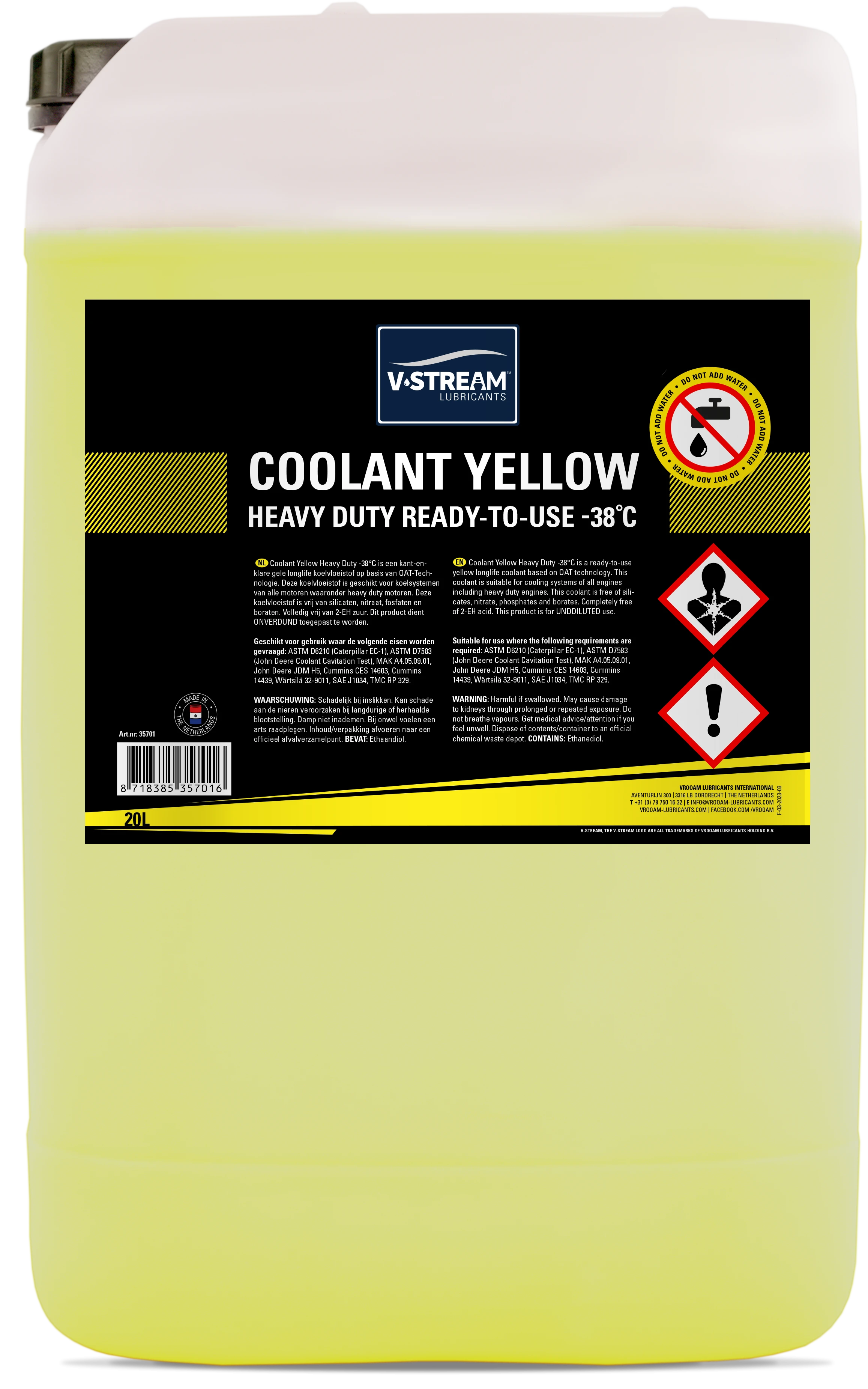 V-STREAM Coolant Yellow Premix -38°C